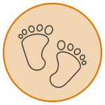 Icon of baby feet