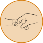Baby's Hand Reaching out to a Mother's